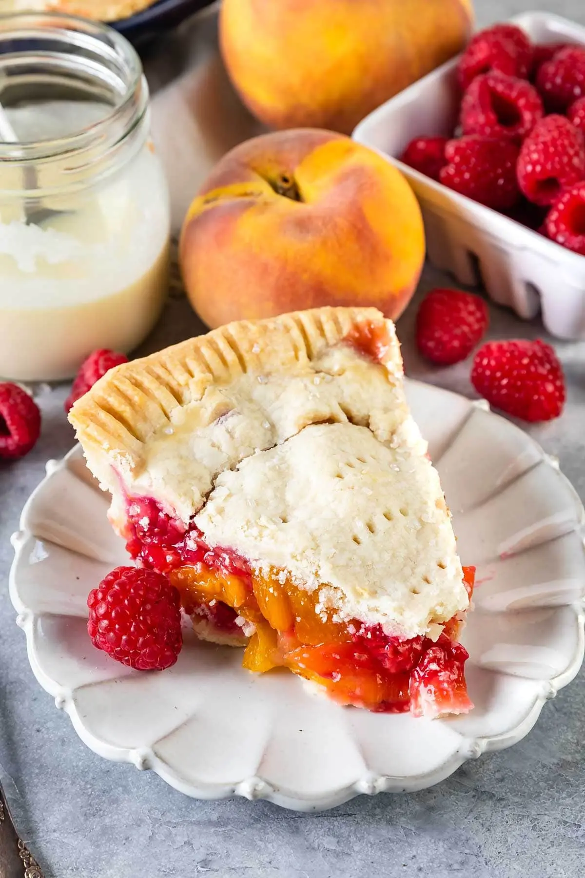 peach raspberry pie